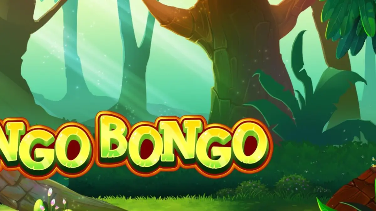 Tampilan visual slot Kongo Bongo dengan tema hutan tropis dan simbol-simbol eksotis.